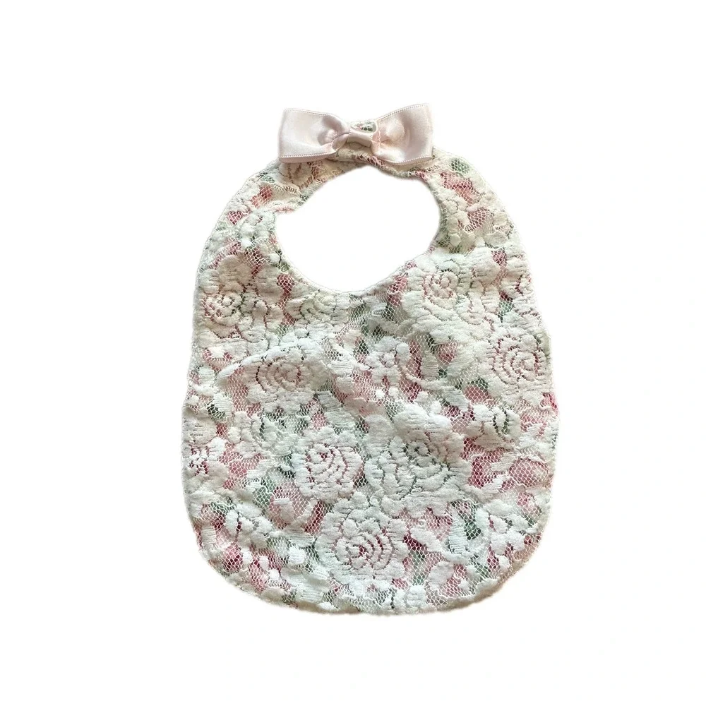 Bibs Set Kids 0-3M Multicolor Excellent Floral Lace Mushroom‎ 4Pc